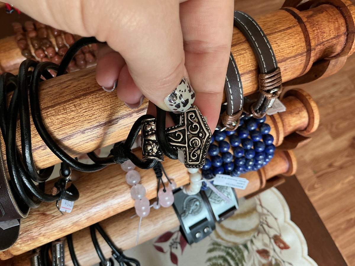 Hammer leather wrap