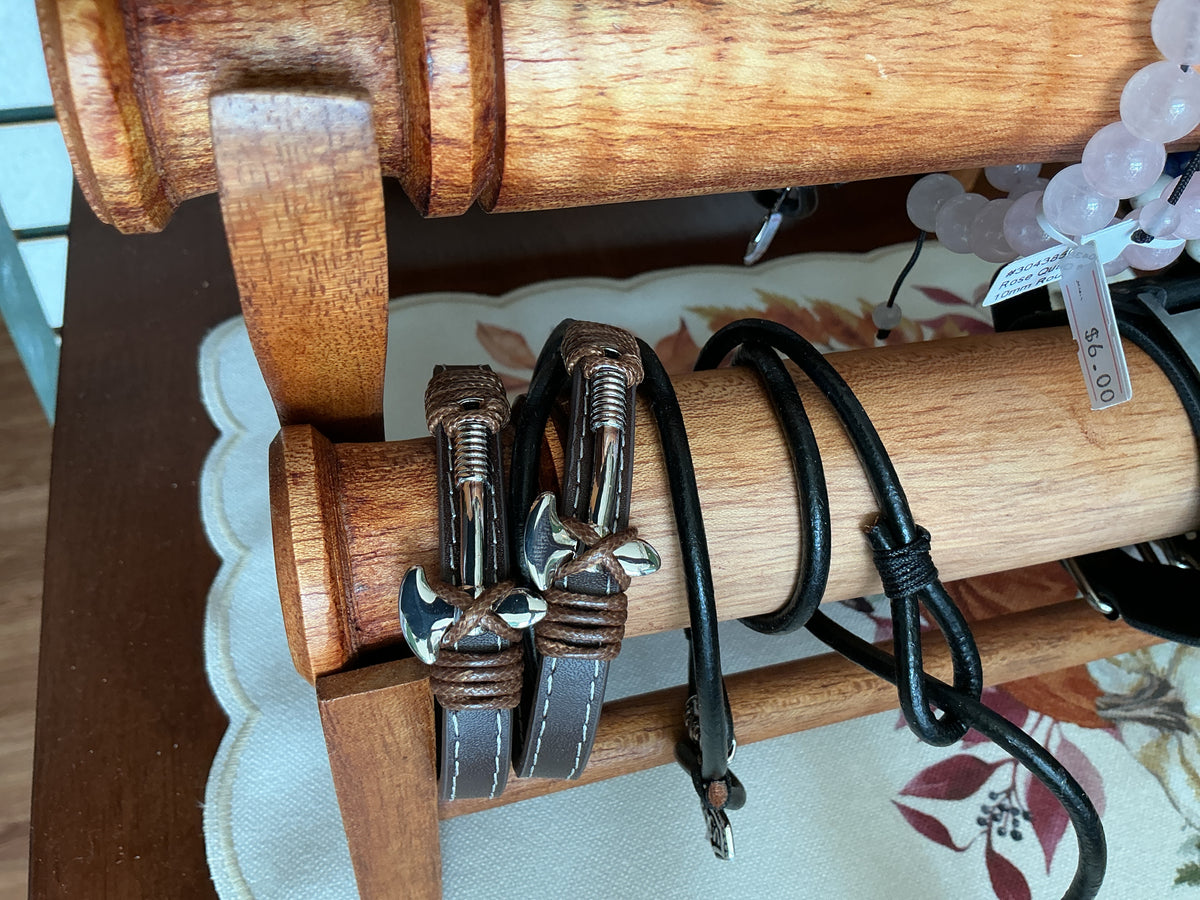 Axe leather bracelet