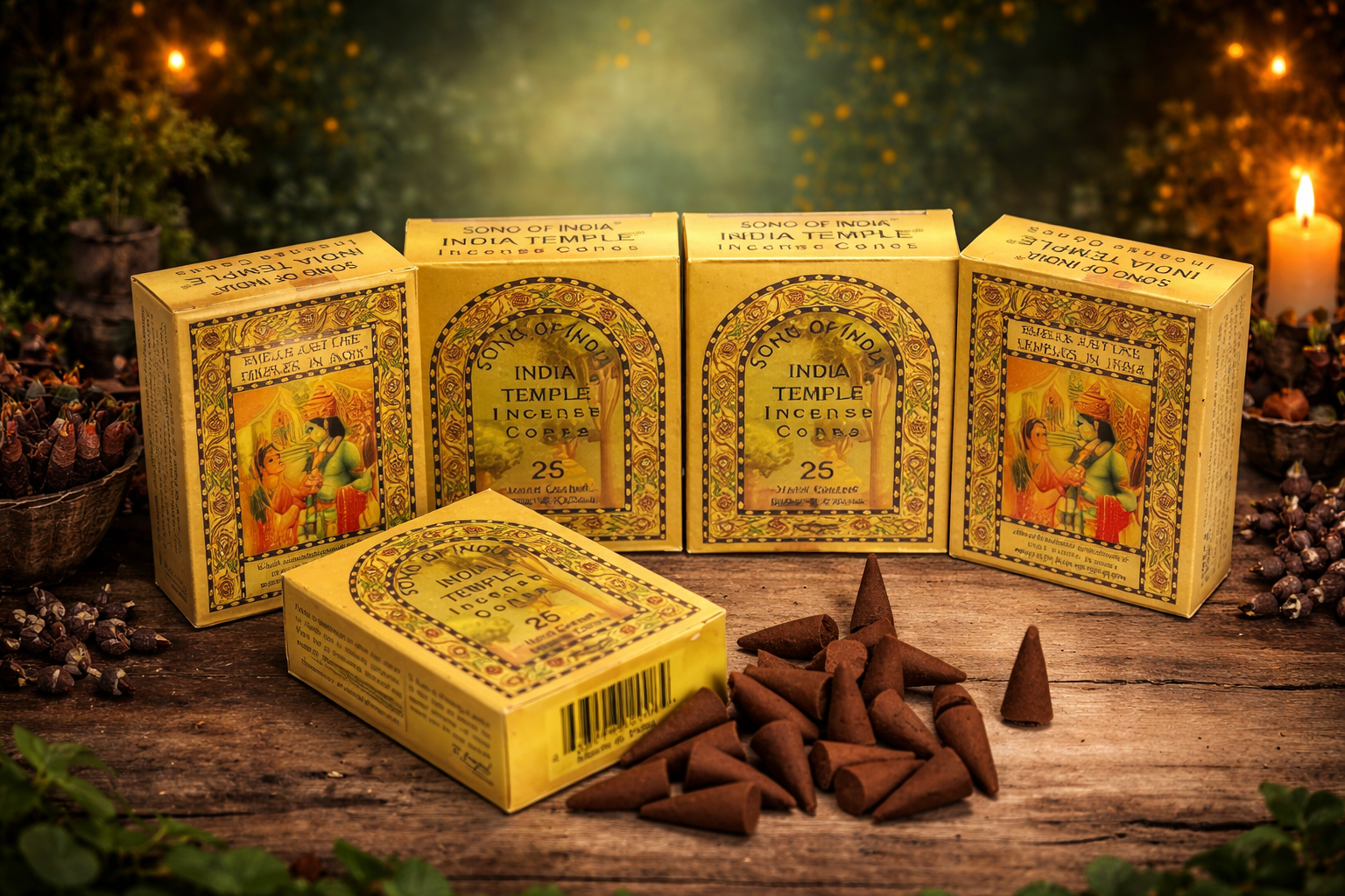 India Temple Incense Cones